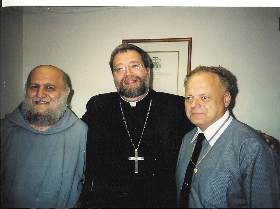 Father Andrew Apostoli, Bishop Jenky and Greg Ladd