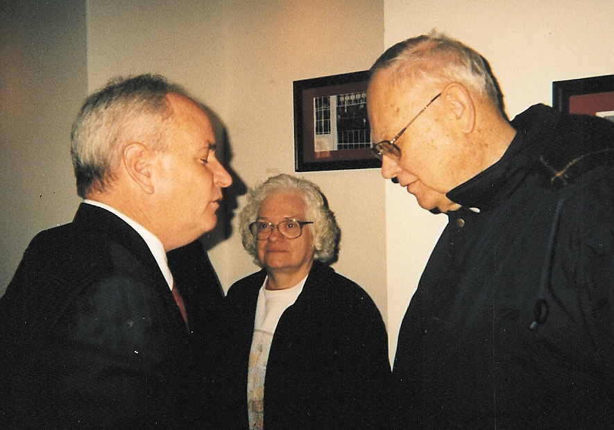 Dan Brady and Abbot Roger Corpus